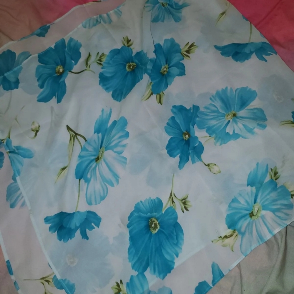 Floral rectangular sarong swim coverup